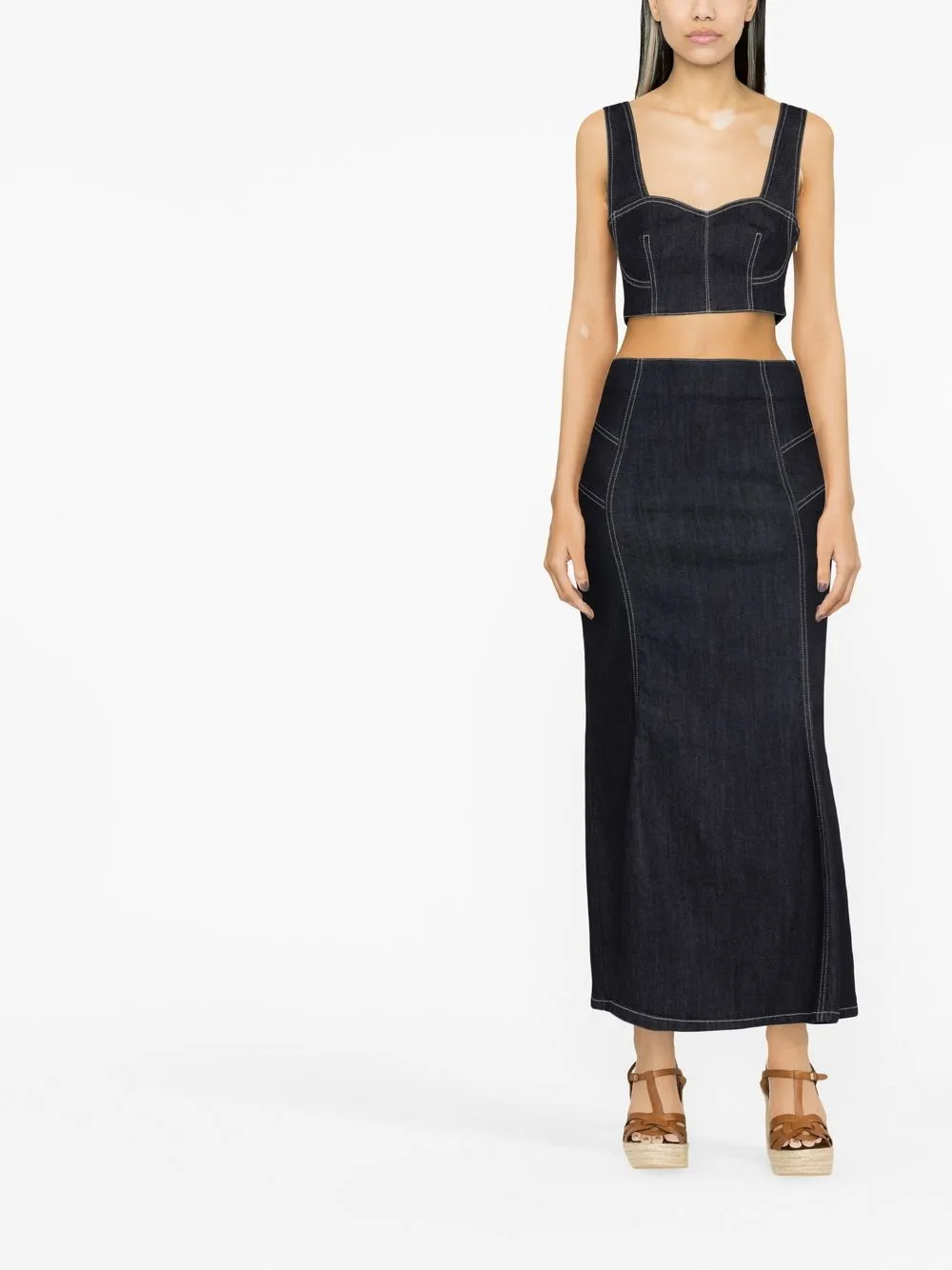 Alberta Ferretti Denim rok - Blauw