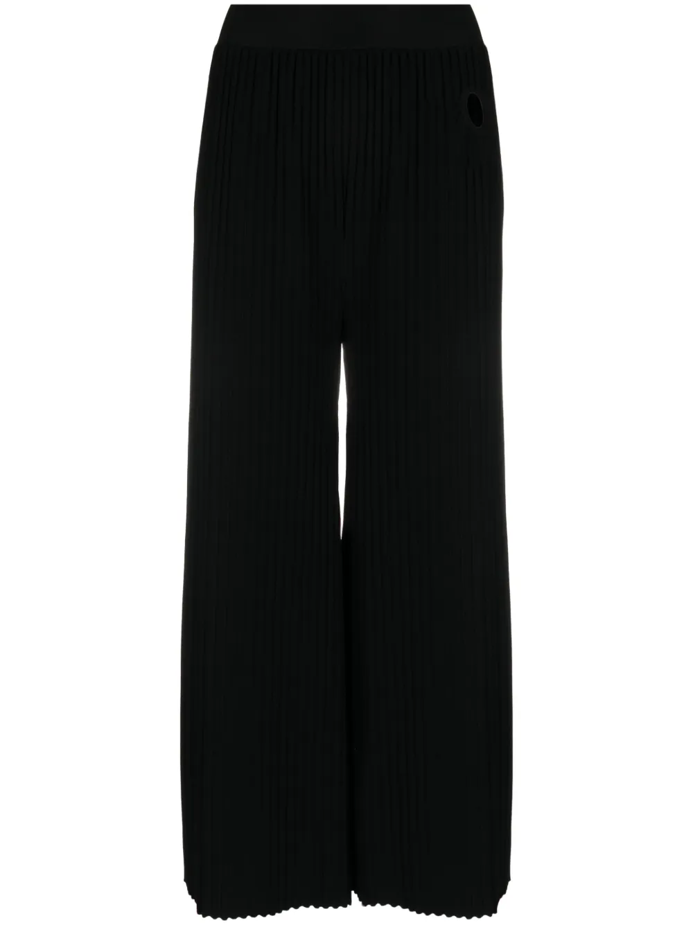Stella Mccartney Plissé Palazzo Pants In Black