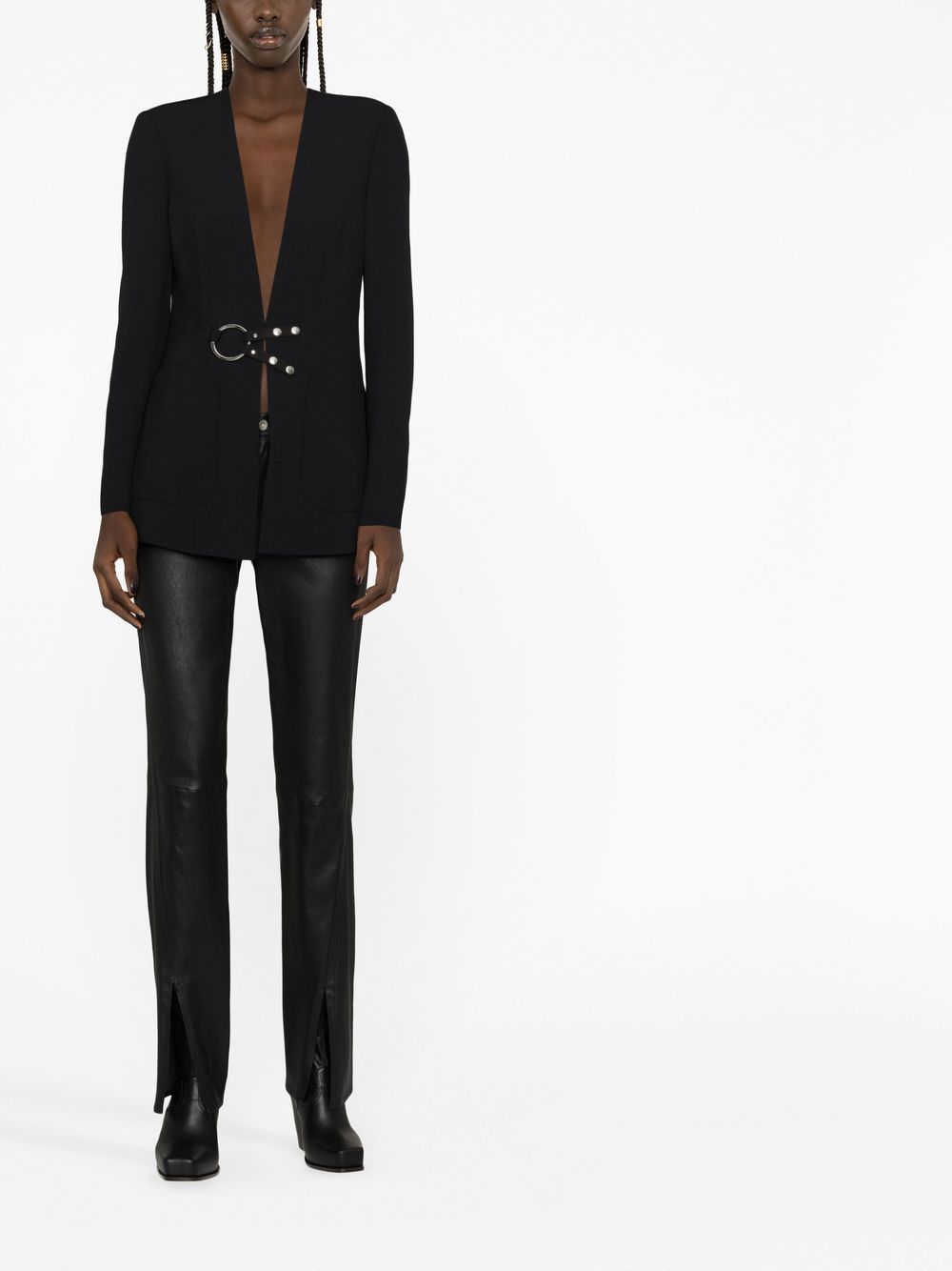 Stella McCartney Blazer met ceintuur - Zwart