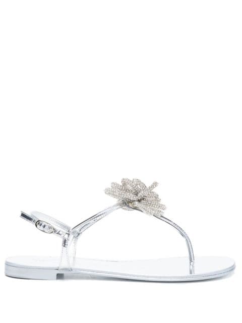 Giuseppe Zanotti - crystal-embellished leather sandals