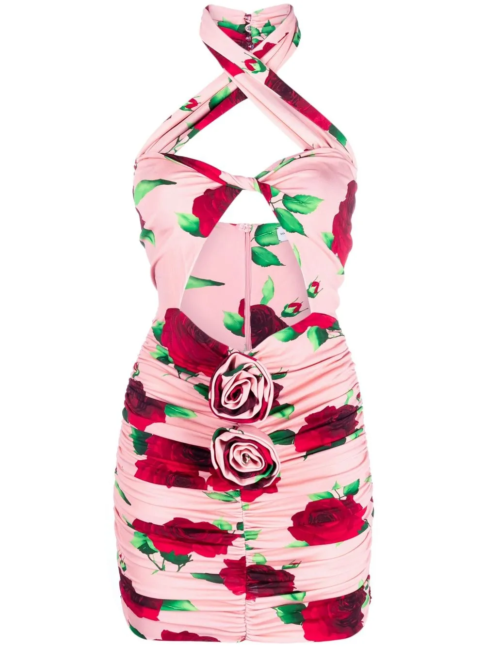 

Magda Butrym floral-print cut-out dress - Pink