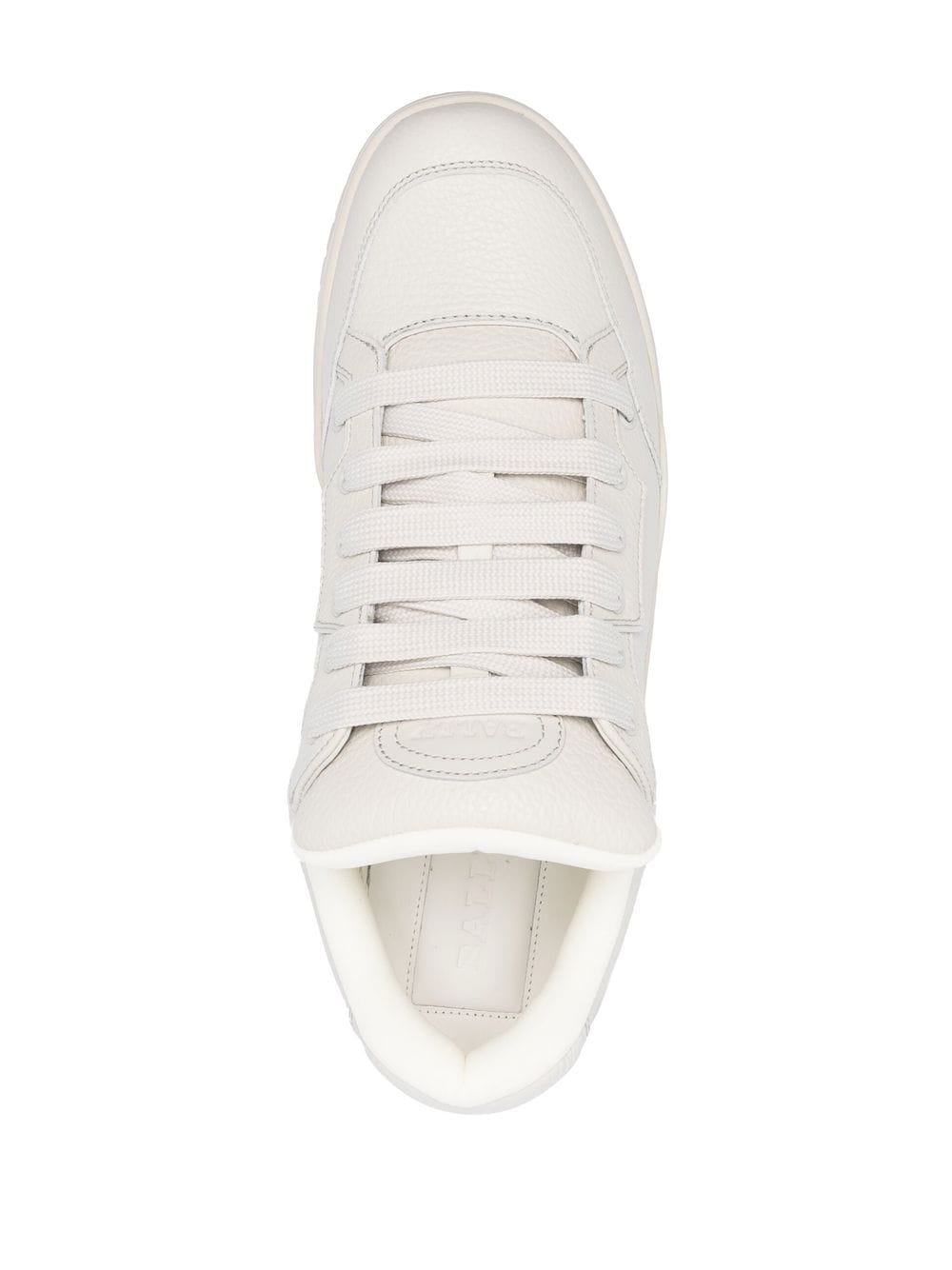 Shop Bally Leather Lace-up Sneakers In Nude