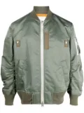 sacai baseball-collar bomber jacket - Green