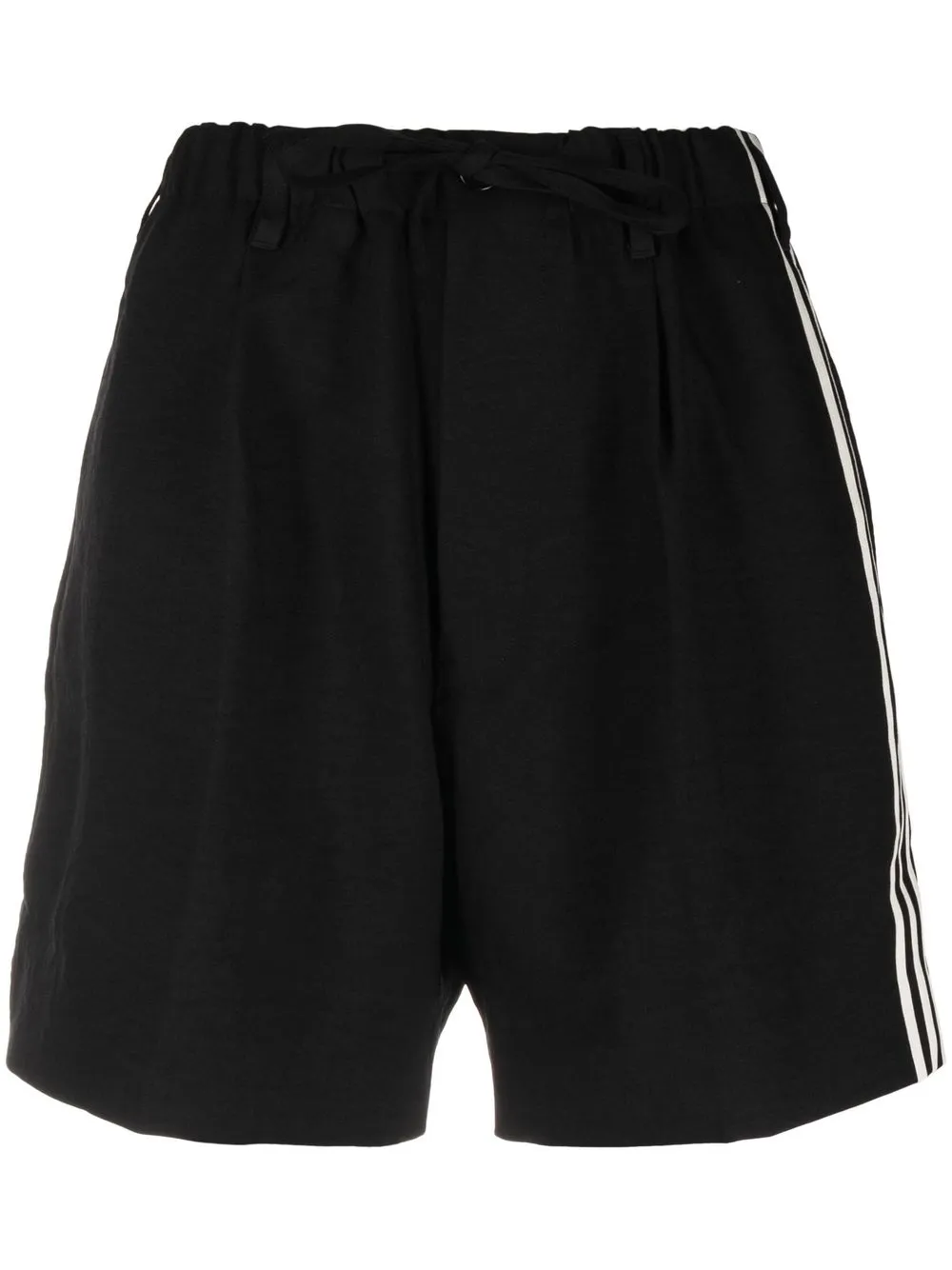 

Y-3 shorts acampanados con motivo 3-Stripes - Negro