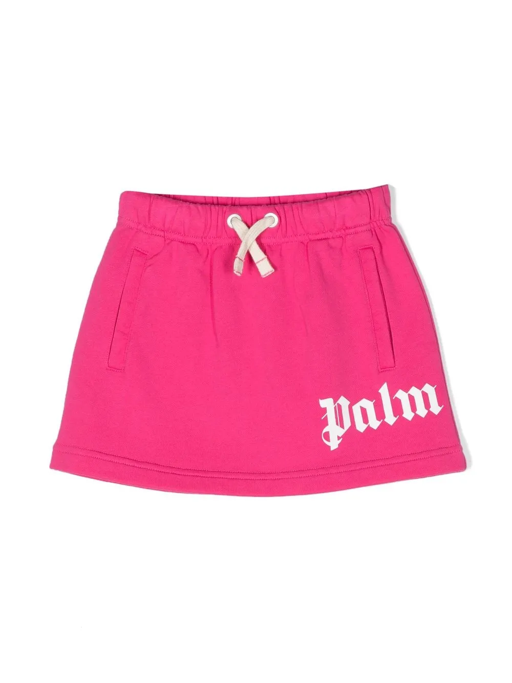 Palm Angels Logo-print Drawstring Skirt In Pink
