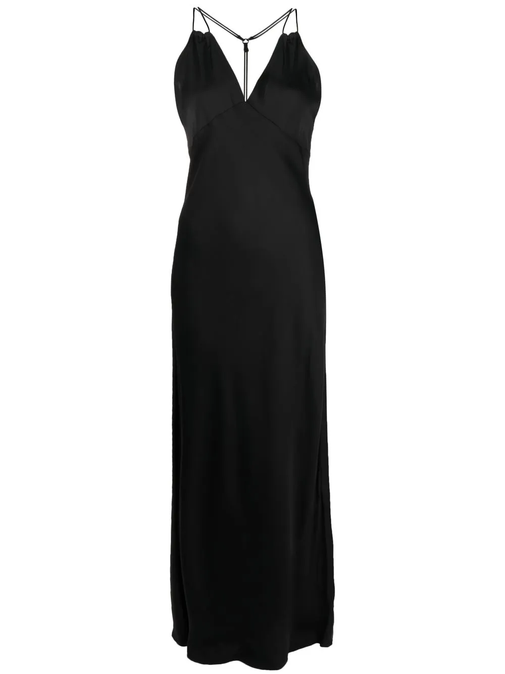 

Calvin Klein slip dress sin mangas con cuello en V - Negro