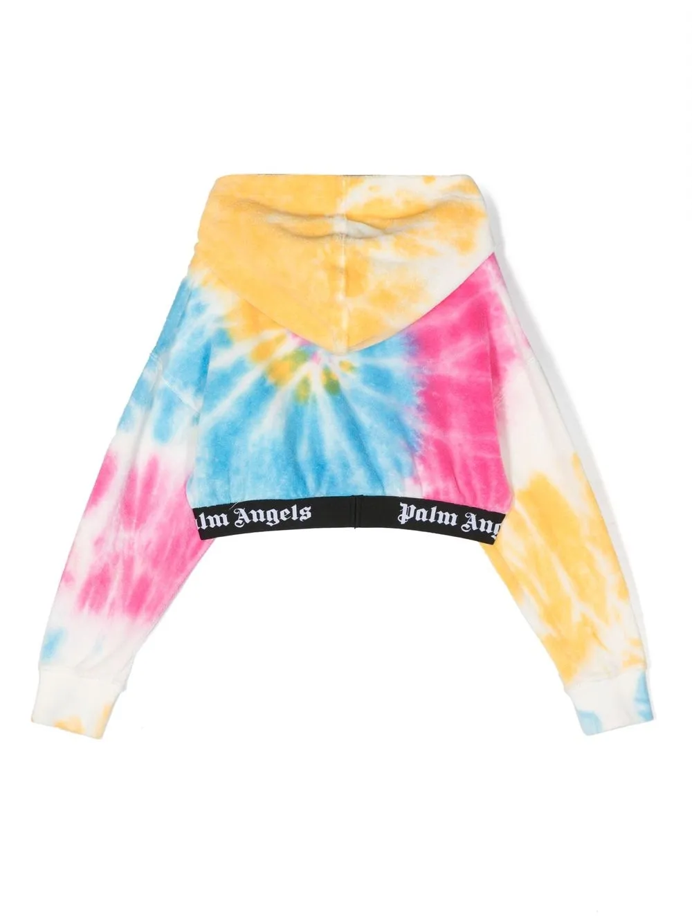 PALM ANGELS CROPPED TIE-DYE HOODIE