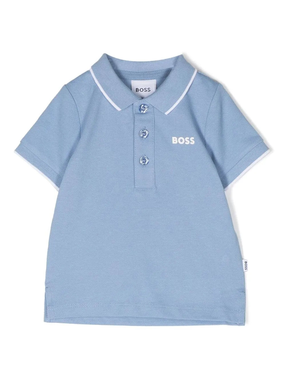 

BOSS Kidswear logo piqué-weave polo shirt - Blue