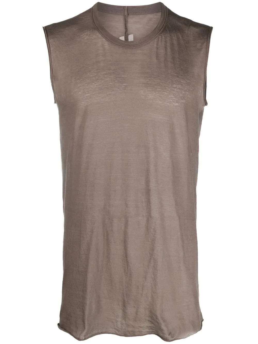 

Rick Owens semi-sheer jersey vest - Grey