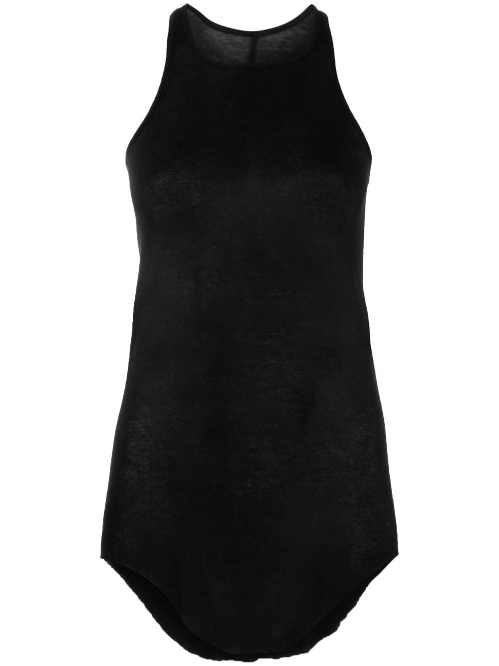 RICK OWENS ROUND NECK SLEEVELESS TOP