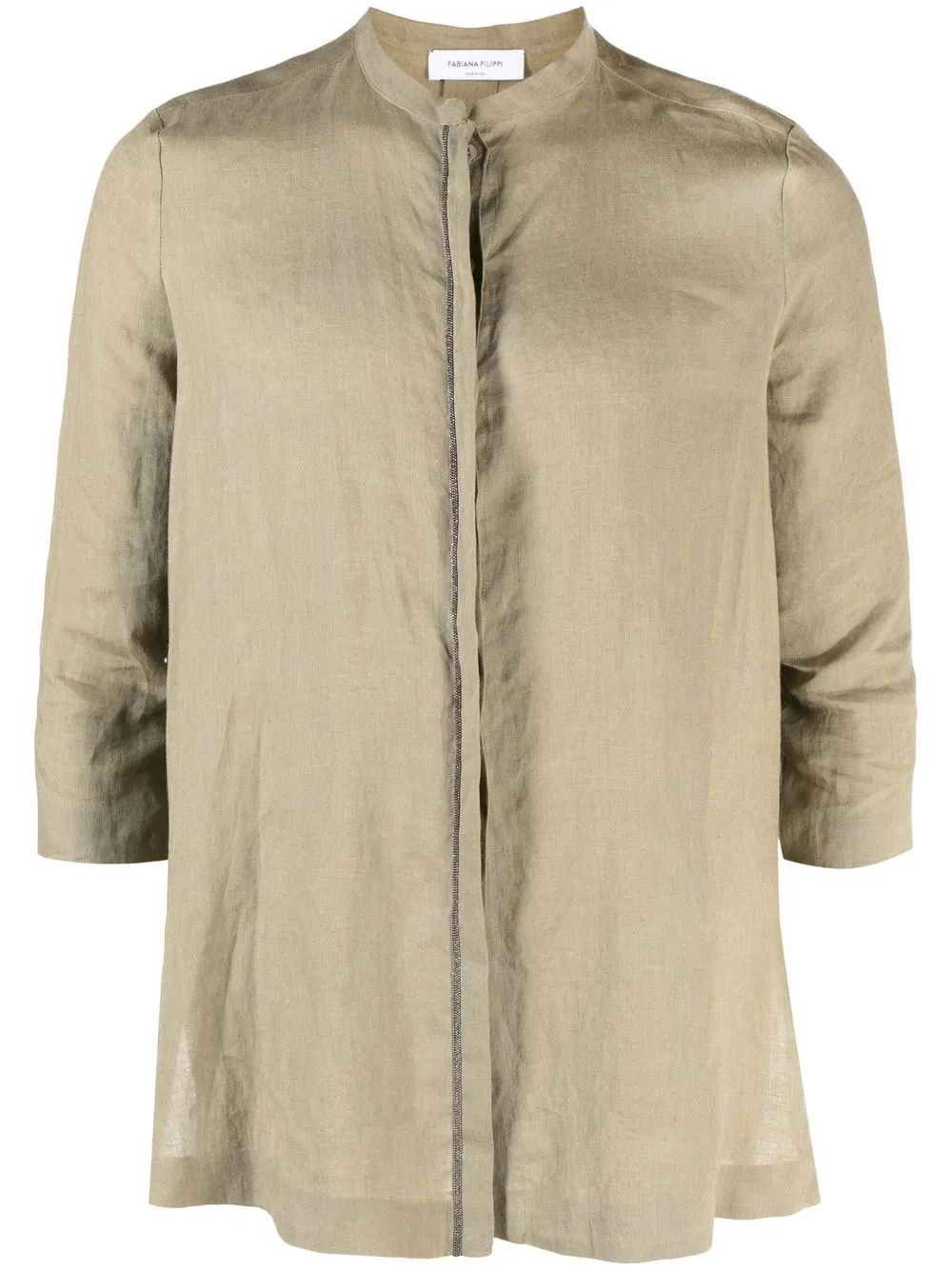 

Fabiana Filippi linen half-sleeve blouse - Green
