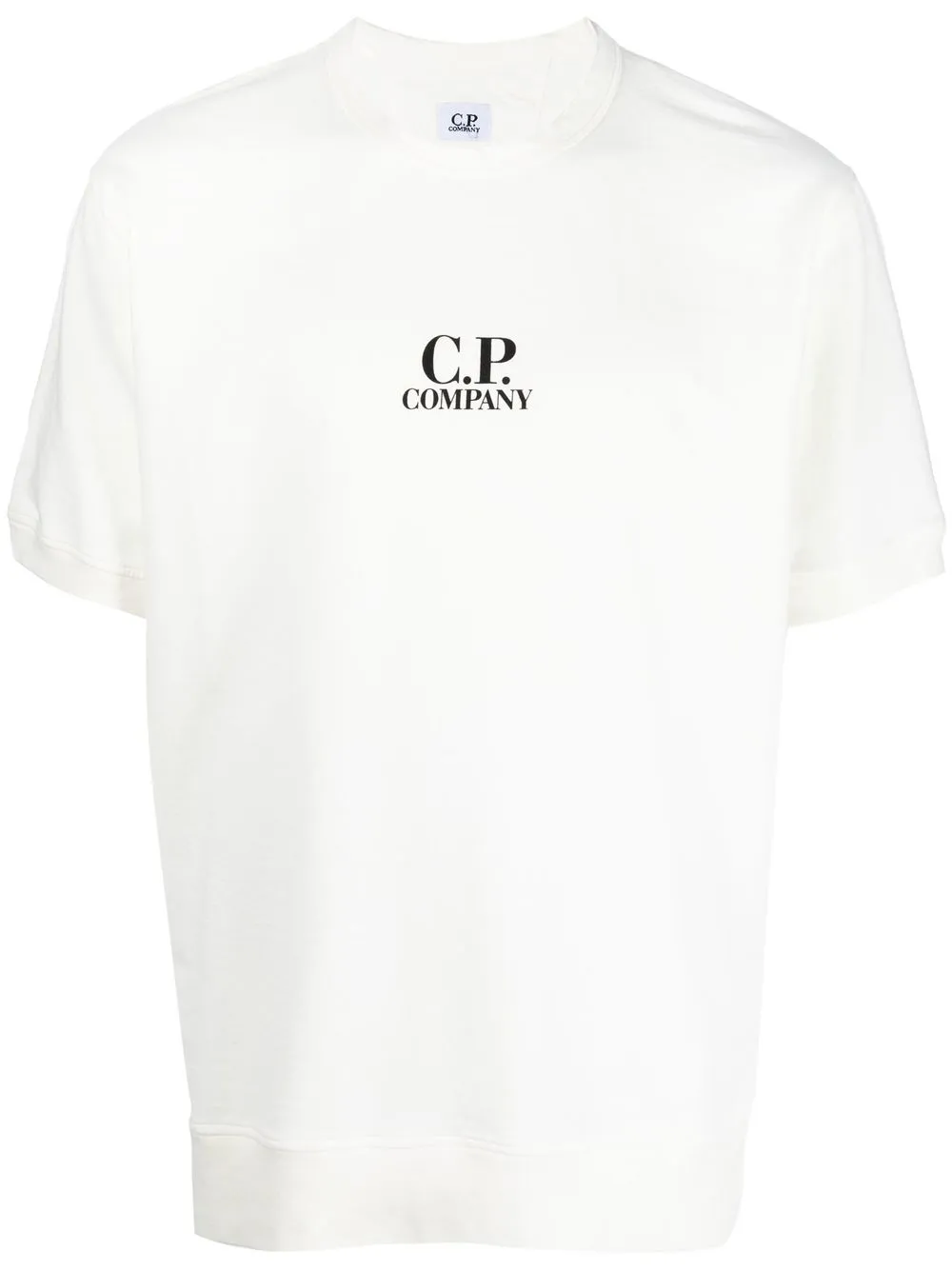 C.p. Company Logo-print Cotton T-shirt In White