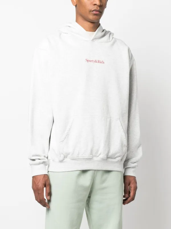 Sporty u0026 Rich logo-print Cotton Hoodie - Farfetch
