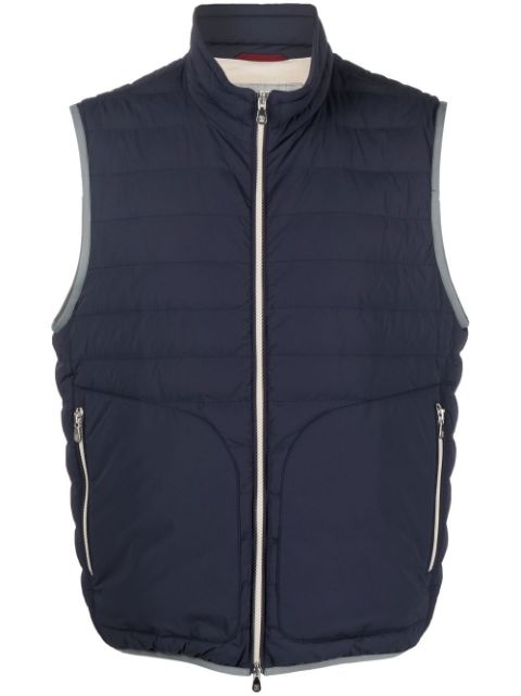 Brunello Cucinelli zipped padded gilet jacket Men