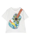 Stella McCartney Kids guitar-print cotton T-shirt - White