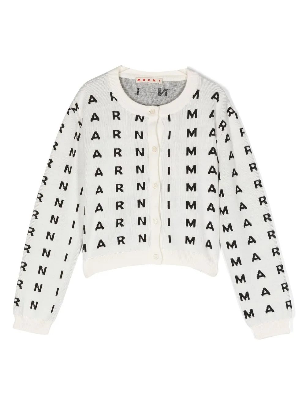 MARNI INTARSIA-KNIT COTTON CARDIGAN