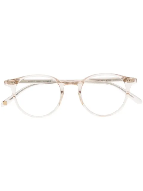 Garrett Leight Clune transparent round-frame glasses