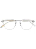 Garrett Leight Hampton transparent round-frame glasses - Neutrals