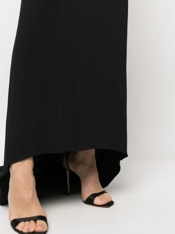 Magda Butrym floor-length Asymmetric Draped Skirt | Black