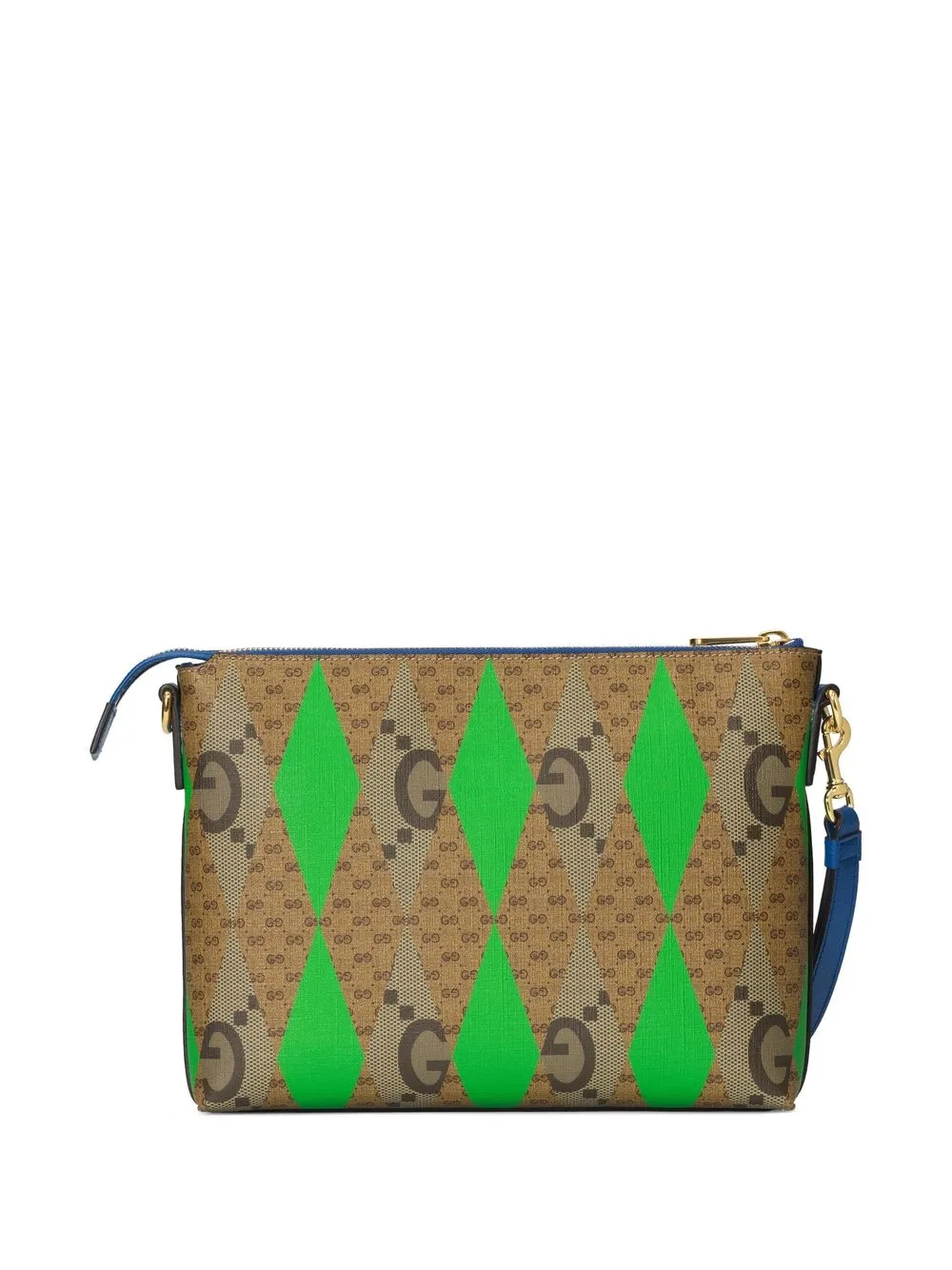 Gucci Rhombusprint Monogram Clutch Bag In Brown ModeSens