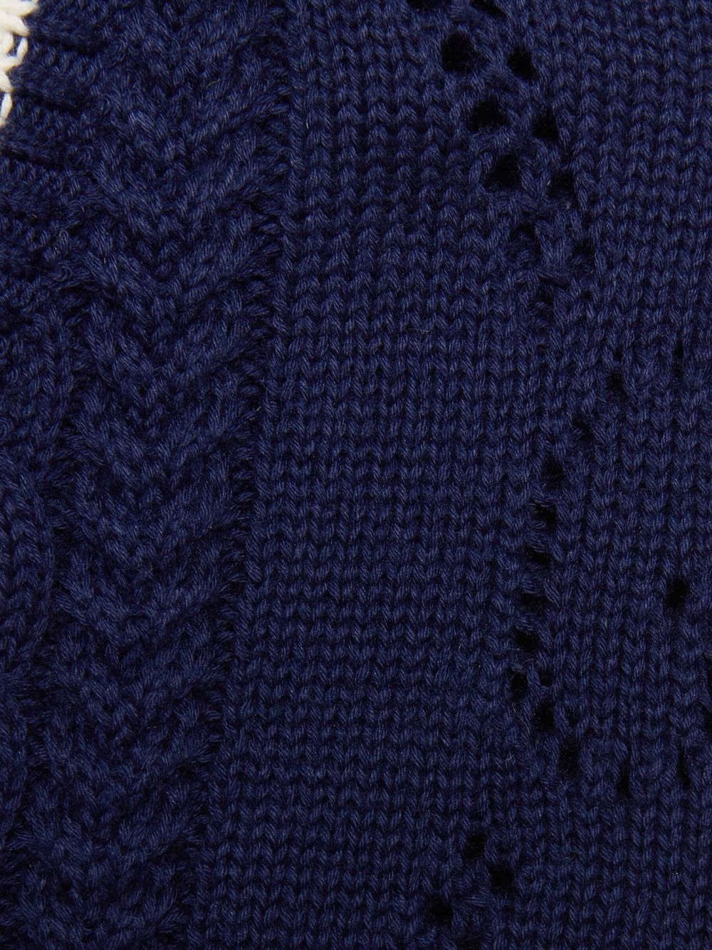 Shop Gucci Interlocking G Cable-knit Cardigan In Blue