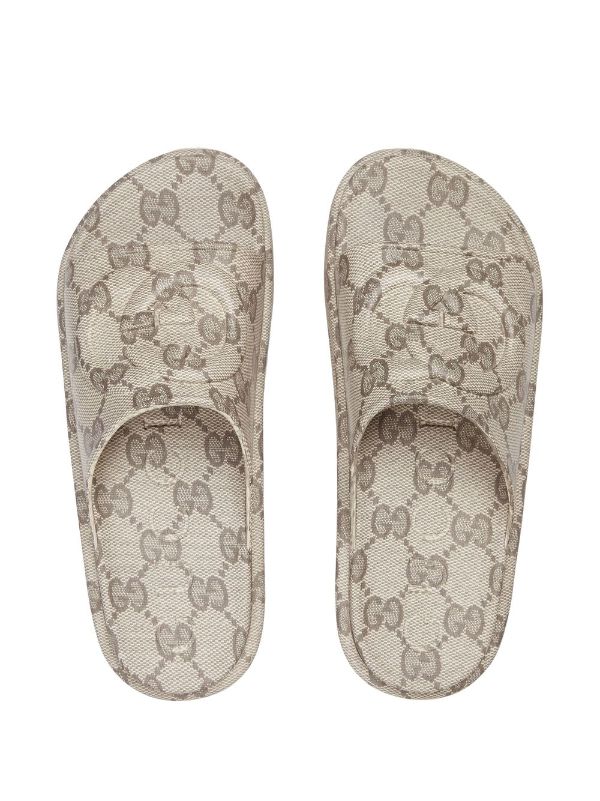 Gg supreme slippers by Gucci