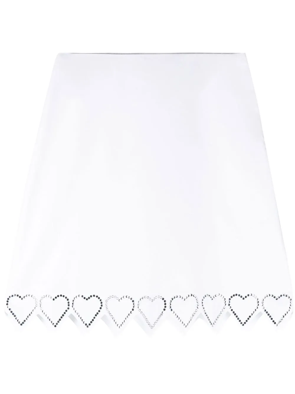 

MACH & MACH heart-embellished miniskirt - White