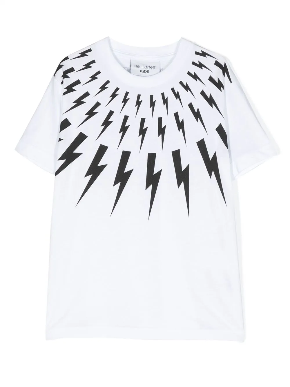 

Neil Barrett Kids thunderbolt-print cotton T-shirt - White