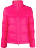 Yves Salomon logo-patch padded down jacket - Pink