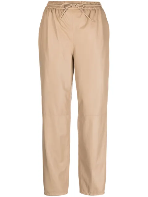 Yves Salomon straight-leg lambskin trousers