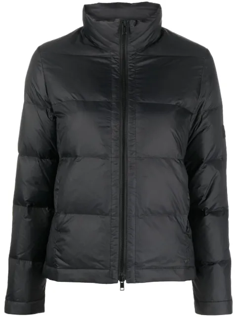 Yves Salomon logo-patch padded down jacket 