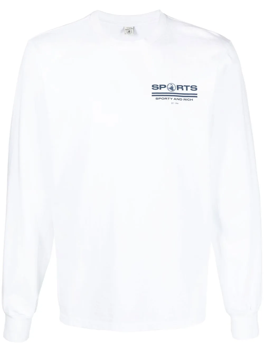 

Sporty & Rich logo-print long-sleeve sweatshirt - White