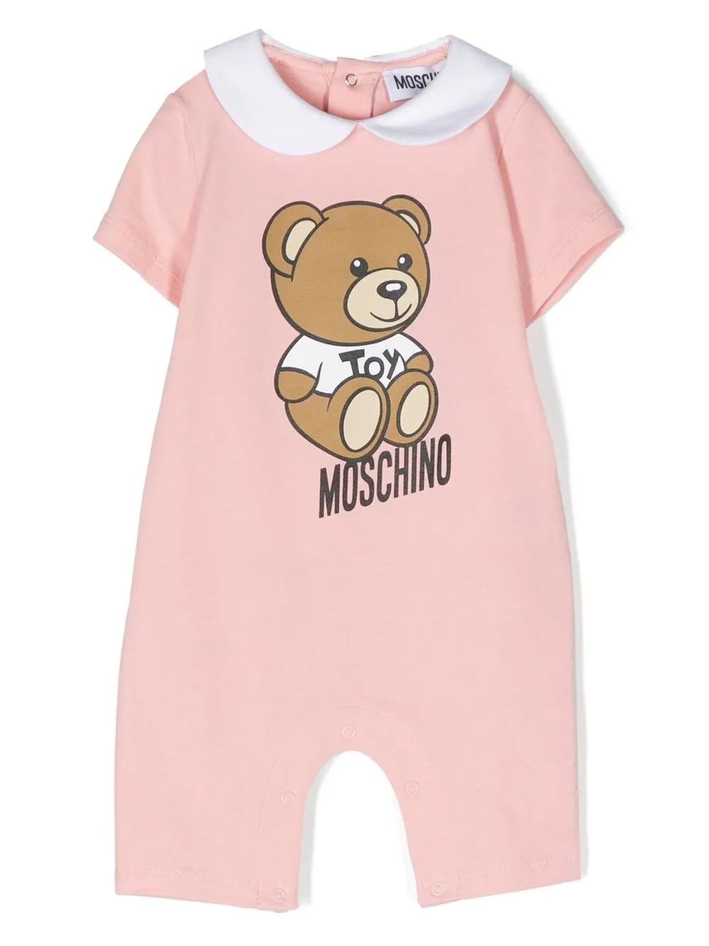 Moschino Kids ロゴ ロンパース - ピンク Moschino Kids ロゴ ロンパース - ピンク