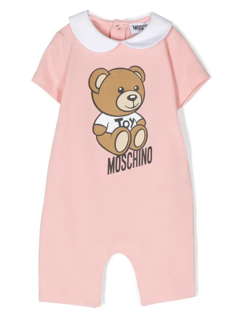 Moschino Kids logo-print cotton romper