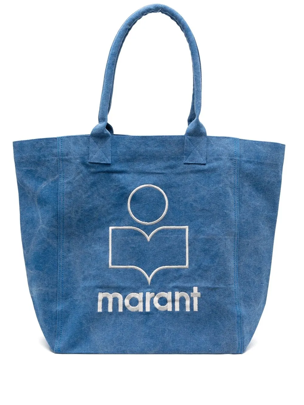 

Isabel Marant logo-embroidered denim tote bag - Blue