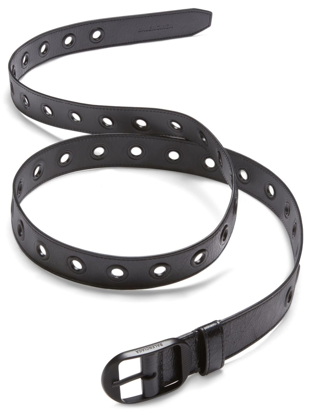 Balenciaga Cagole 30mm Leather Belt In Black