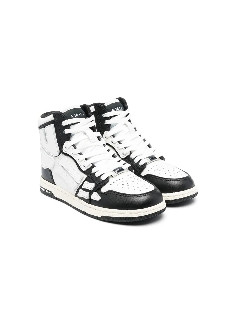 

AMIRI KIDS tenis con agujetas y diseño color block - Negro