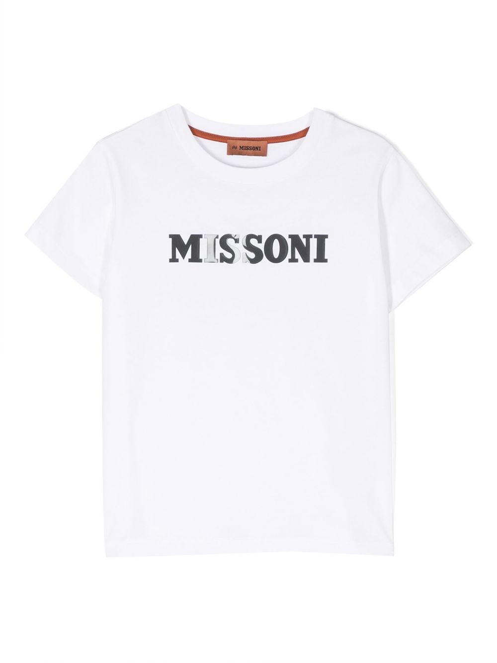 Missoni Kids' Logo-print Cotton T-shirt In White