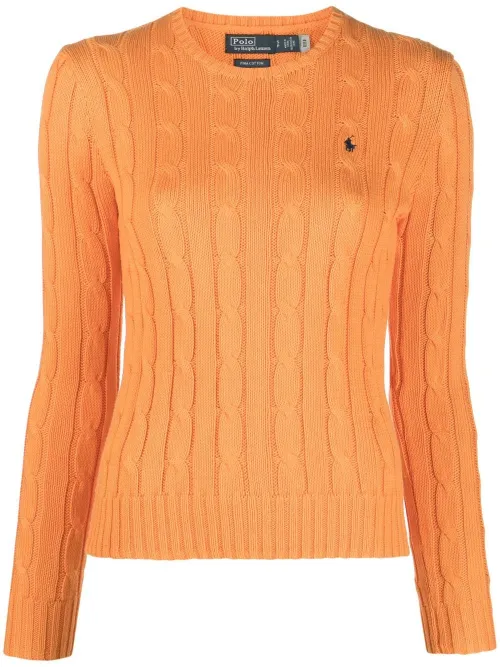 Pull en maille torsadée à logo - Polo Ralph Lauren - Modalova