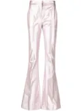 Genny metallic flared trousers - Pink