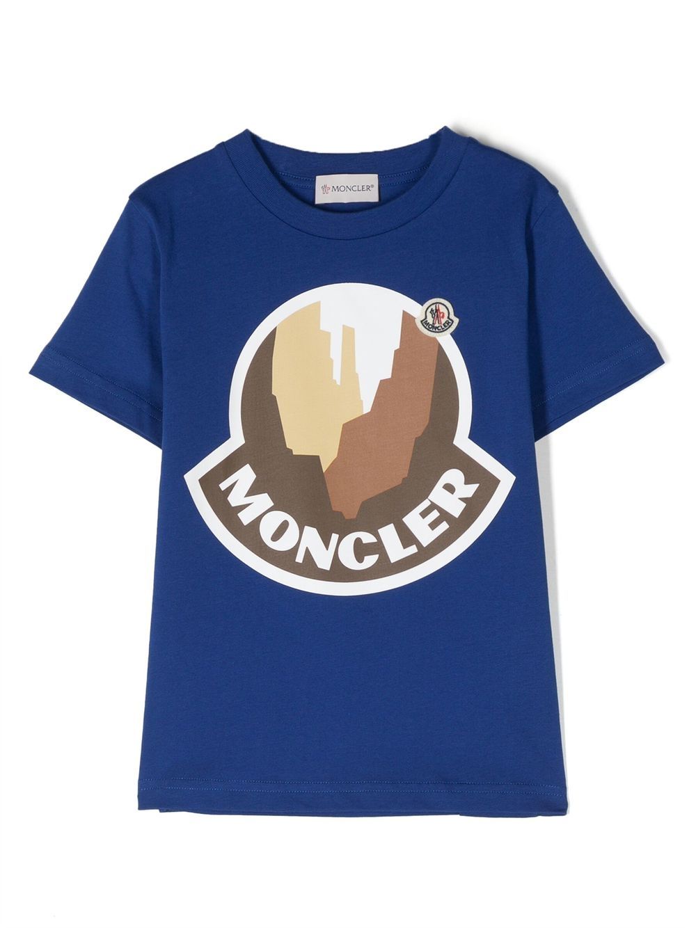 Moncler Enfant logo-print short-sleeve T-shirt - Blue