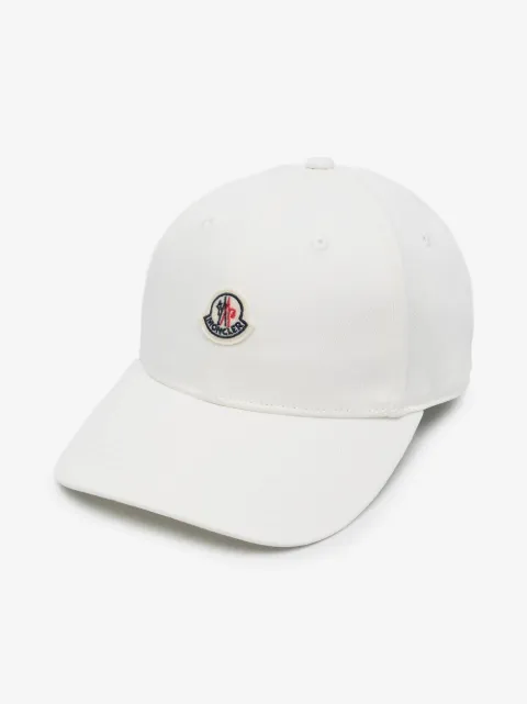 Moncler Enfant gorra con logo bordado