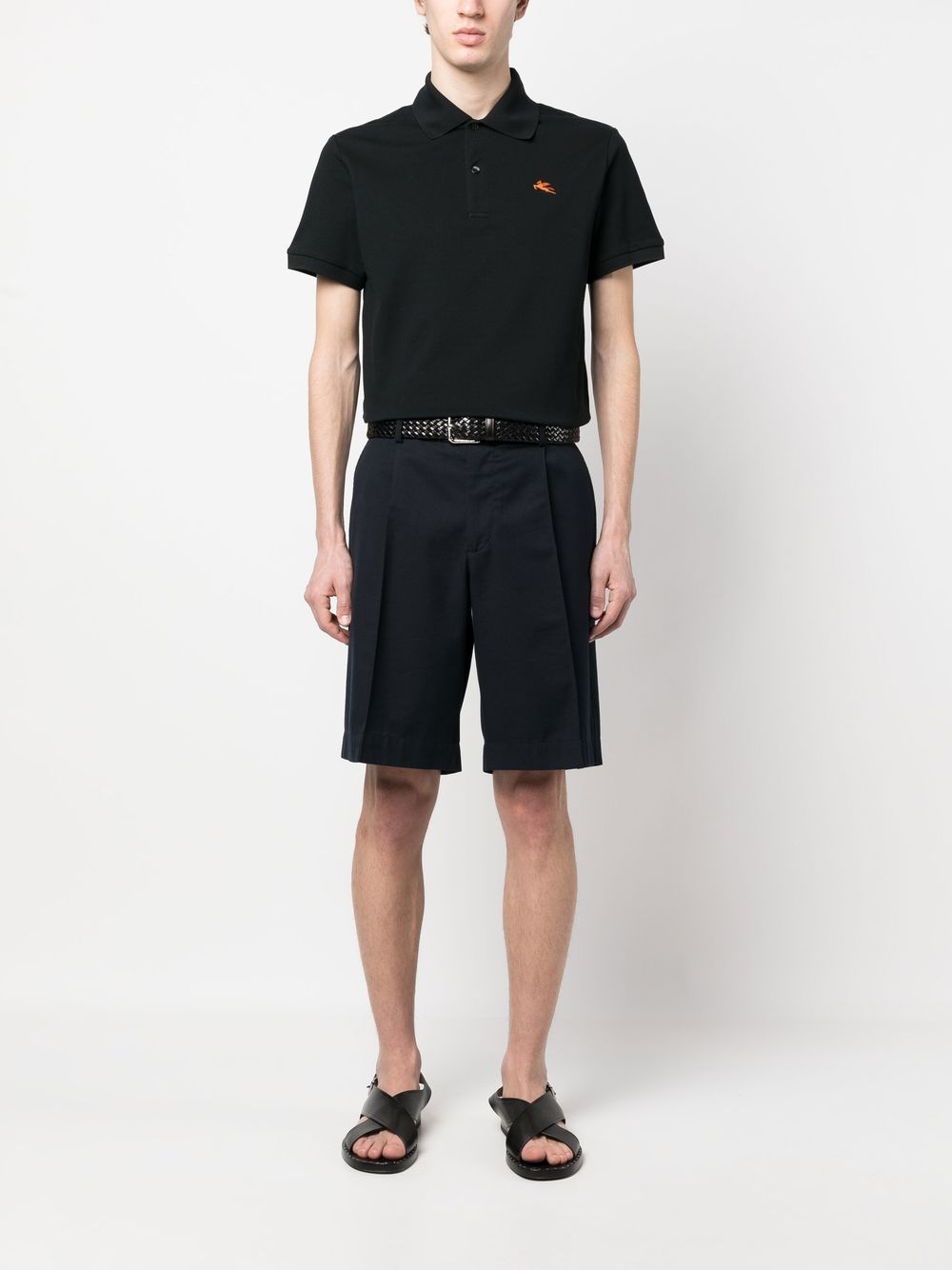 ETRO Poloshirt met logoprint - Zwart