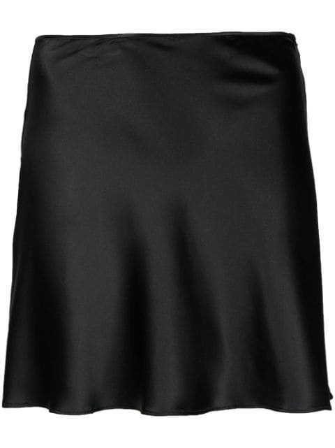 MANURI silk A-line skirt