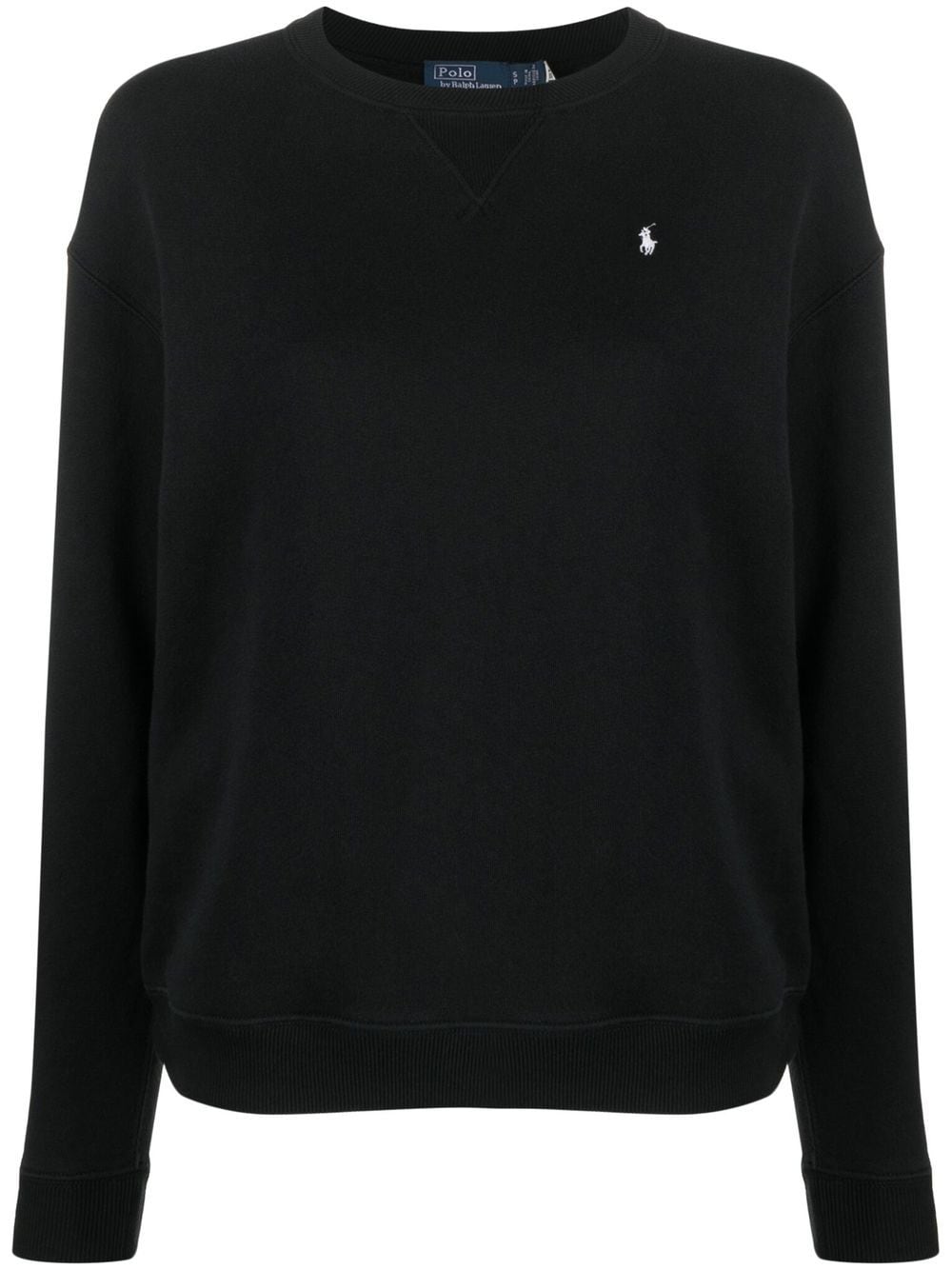 Shop Polo Ralph Lauren Polo Pony Cotton Sweatshirt In Black
