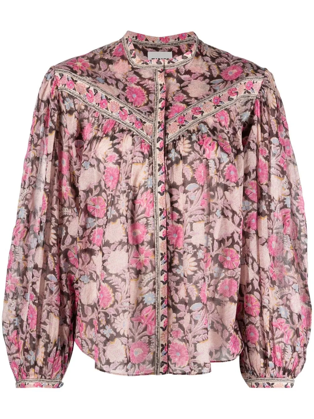 

Isabel Marant Étoile floral-print puff sleeve blouse - Pink