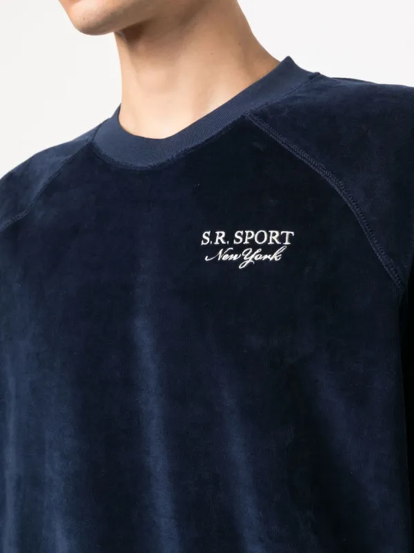 【関税込み】Sporty & Rich ブルー S.R. Sport スウェットシャツ Sporty & Rich ロゴ スウェットシャツ | ブルー | FARFETCH JP