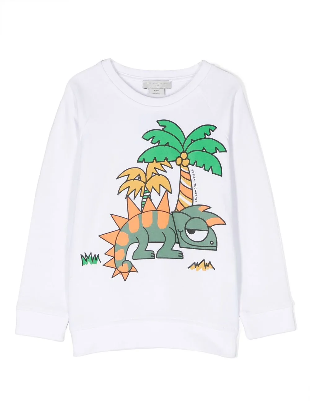 

Stella McCartney Kids Dinossaur logo-print detail T-shirt - White