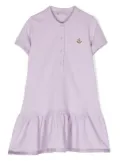Moncler Enfant logo-patch cotton dress - Purple