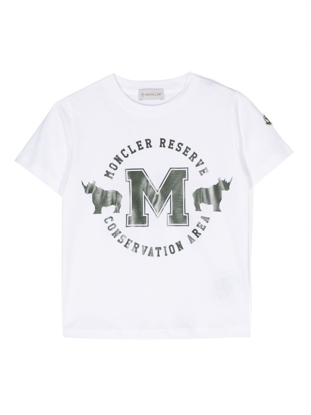 Moncler Enfant graphic-print cotton T-shirt - White